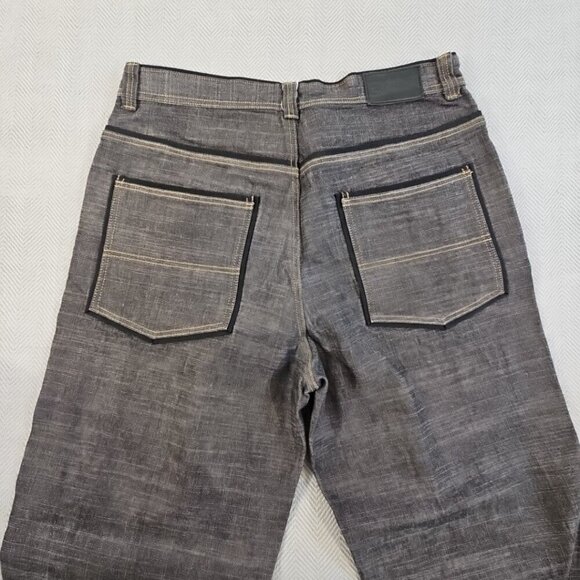 Ecko Unltd Jeans Size 38 Black Baggy Fit Y2K Contrast Grunge Skater Y2k Style AU - Picture 9 of 16